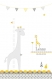 Affiche girafe imprimable personnalisée - carte postale 10x15 fichier numèrique 