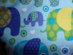 Guirlande de fanions en tissu,  motif éléphants de 86 cm