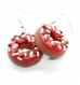 Boucles d'oreilles donuts de noël rouge