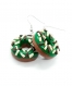 Boucles d'oreilles donuts de noël vert