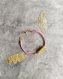 Bracelet lien de cuir rose et breloque pour femme