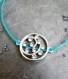 Bracelet corde pour femme, bracelet coton bleu, bracelet lien