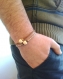 Bracelet pour homme paracorde et perles en bois
