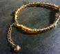 Bracelet femme perles de verre et metal, bracelet bohème-chic