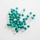 50 très belles perles gouttes en verre bleu turquoise - 8 x 4 mm