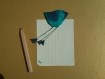 Magnet oiseau turquoise