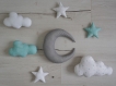 Décoration murale. lune, nuages, étoiles à suspendre. décoration chambre bébé