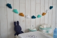 Guirlande de nuages. décoration chambre bébé