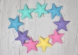 Guirlande d'étoiles, couleurs pastel. décoration chambre bébé