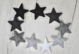 Guirlande d'étoiles, dégradé gris. décoration chambre bébé