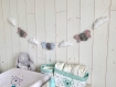 Guirlande éléphants, nuages. décoration chambre bébé