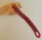 Bracelet manchette en jade vert et rouge