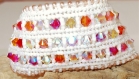 Magnifique bracelet tissé en perles swarovski et miyuki