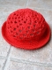 Chapeau d'été rouge taille 6 mois