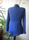 Elegant ladies blue coat made of fine wool textile