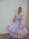 Children's dress with 3 d flowers, handmade, dress for dancing, dress, party, wedding dress, holiday dress, made of net with crystal