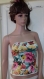 Women's bustier from cotton painted with links back