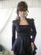 Elegant ladies jacket in black with velvet lace sleeves and separate bustier