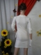 String white tunic or mini dress with lace made of polar.