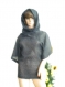 Non-standard knitwear that can be dressed like a dress, tunic or as a blouse sweater with a hooded scarf