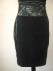 Elegant lady's skirt with lace and high waist.