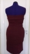 Elegant dress in burgundy -byustie, the fabric is cotton textile