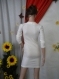 String white tunic or mini dress with lace made of polar.