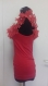 Elegant ladies' purse in red with flowers