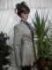 Women coat with lace made of fine woolen fabric,