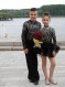 Beautiful children's costume for latin dances with crystals, combined with a shirt for a boy from a elastic net.