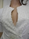 Elegant and stylish white women's jacket with 3 d lace.
