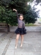 Beautiful children's costume for latin dances with crystals, combined with a shirt for a boy from a elastic net.