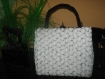 Ladies little bag in white with 3d lace
