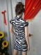Zebra polo tunic with short sleeves.