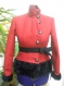 Unique and stylish ladies coat combination between black eco leather