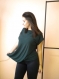 Oily green non-standard blouse