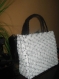 Ladies little bag in white with 3d lace