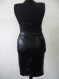 Elegant leather skirt with high waist and metal zipper