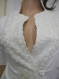 Elegant and stylish white ladies jacket with 3 d lace
