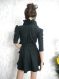 Non-standard and elegant women's jacket with removable bottom made of 100% cotton.