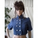 Elegant ladies short jacket - blue bolero