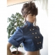 Elegant ladies short jacket - blue bolero
