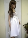 Unique - beautiful white dress with crinoline, upper elastic white lace