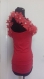 Elegant ladies' purse in red with flowers