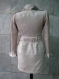 Elegant long jacket in champagne made of taffeta and textile