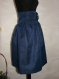 Blue ladies skirt with ribbon and ribbon, elegant skirt, skirt with wide belt