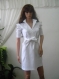 Elegant white tunic or mini dress made of cotton with elastane