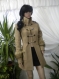 Unique. beautifully and stylishly unconventional women's coat made of wool textiles.