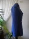 Elegant ladies blue coat made of fine wool textile