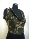 A non-standard camouflage jacket with back-to-back fasteners made of cotton